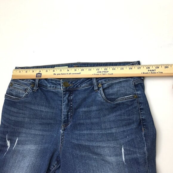 Kut From The Kloth Jeans Toothpick Skinny Distressed Stretch size 16W length 30" - Picture 4 of 8